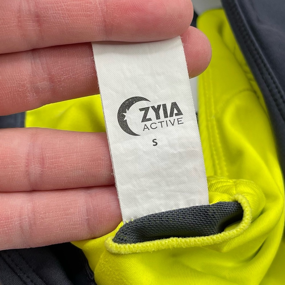 Zyia Sports Bra Neon Yellow Parallel Luxe
